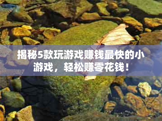 揭秘5款玩游戏赚钱最快的小游戏，轻松赚零花钱！