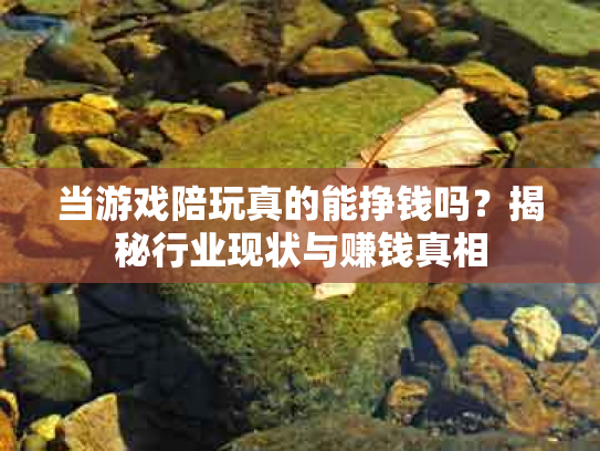 当游戏陪玩真的能挣钱吗？揭秘行业现状与赚钱真相