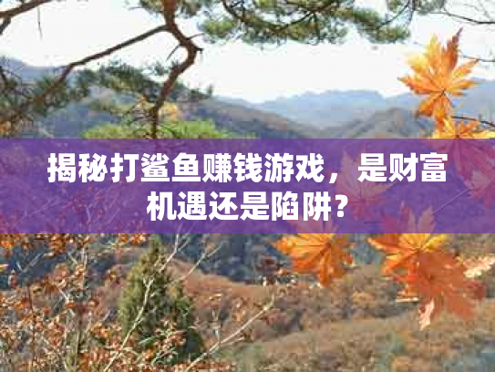 揭秘打鲨鱼赚钱游戏，是财富机遇还是陷阱？
