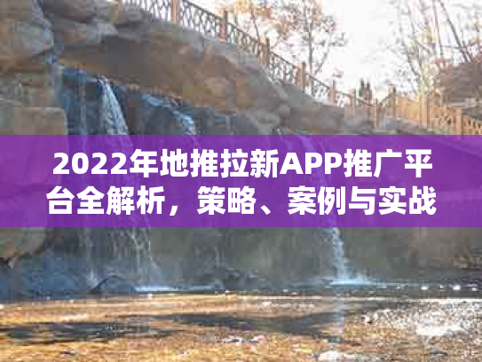 2022年地推拉新APP推广平台全解析，策略、案例与实战经验