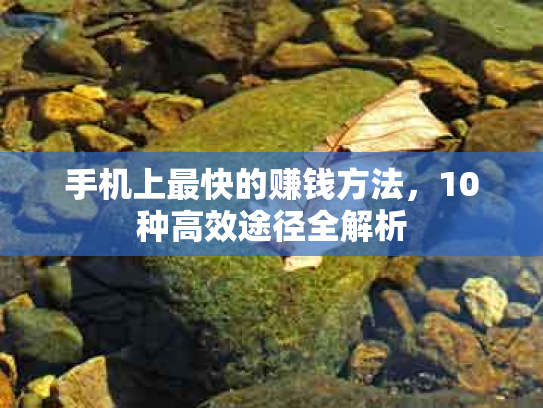 手机上最快的赚钱方法，10种高效途径全解析