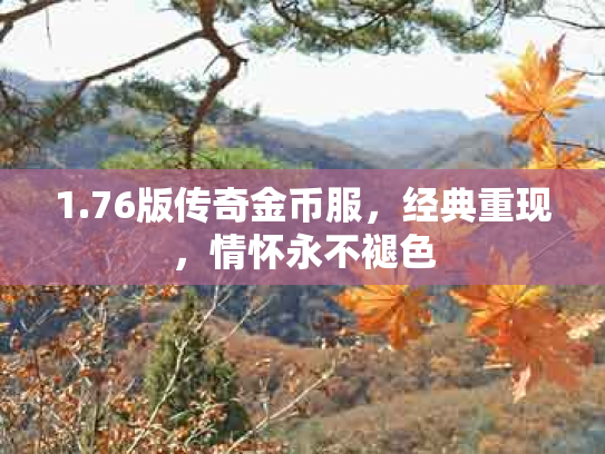 1.76版传奇金币服，经典重现，情怀永不褪色