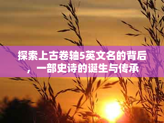 探索上古卷轴5英文名的背后，一部史诗的诞生与传承