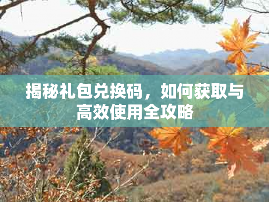 揭秘礼包兑换码，如何获取与高效使用全攻略
